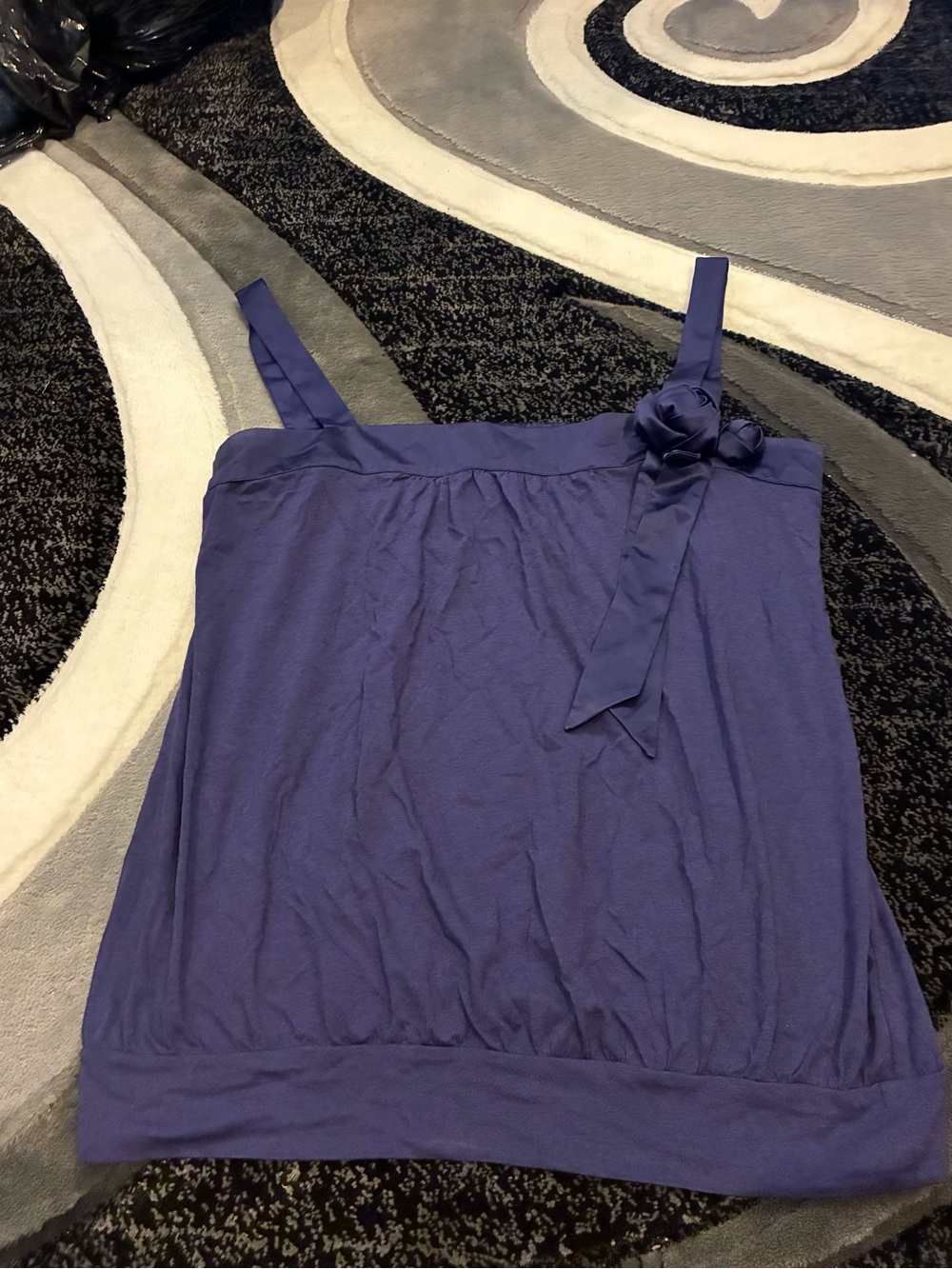 LOFT / Women’s Sleeveless Ribbon-Accent Tank Top - Purple